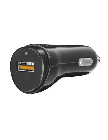 USB Car Charger - Trust Ultra-Fast (18W) USB Car Charger with QC3.0 and auto-detect, Output: QC3.0 mode with 5V/3A – 9V/2A – ...