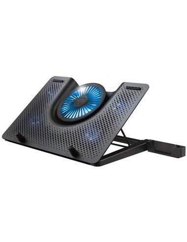 Trust Gaming GXT 1125 Quno, 17.4” Premium LED-illuminated gaming laptop cooling stand with 5 fans, Black