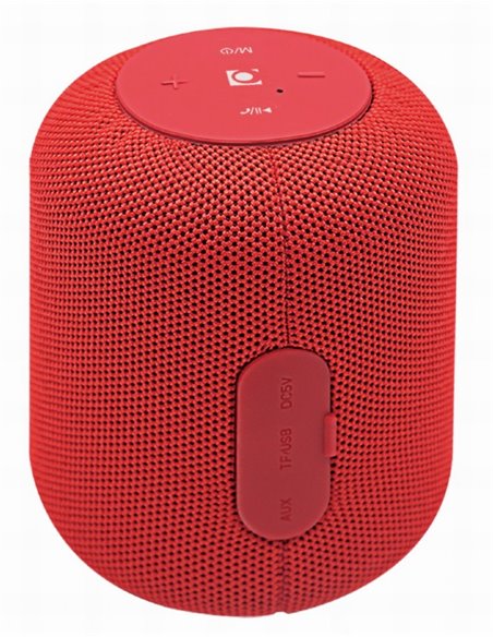 Boxa portabila Gembird SPK-BT-15-R, Red / 5W / Bluetooth / USB / microSD / 1200 mAh