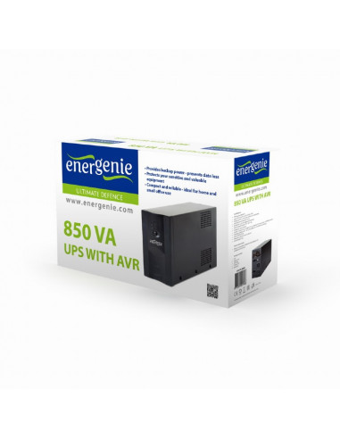 Gembird Power Cube UPS-PC-850AP 850 VA (520 W) line interactive UPS with AVR, Sockets: 1x C14 input, 2x C13 outputs USB-BF c...