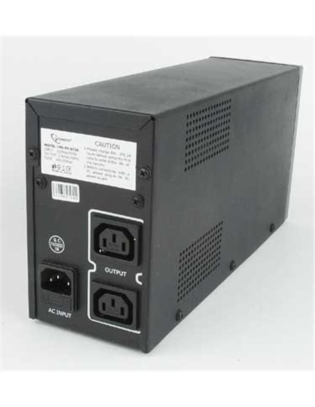 Gembird Power Cube UPS-PC-850AP 850 VA (520 W) line interactive UPS with AVR, Sockets: 1x C14 input, 2x C13 outputs USB-BF c... Gembird Power Cube UPS-PC-850AP 850 VA (520 W) line interactive UPS with AVR, Sockets: 1x C14 input, 2x C13 outputs USB-BF c...