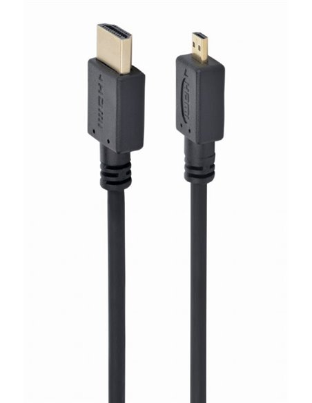 Cable microHDMI 1.8m - CC-HDMID-6, 1.8 m, HDMI male to micro D-male, Black cable with gold-plated connectors, Bulk package