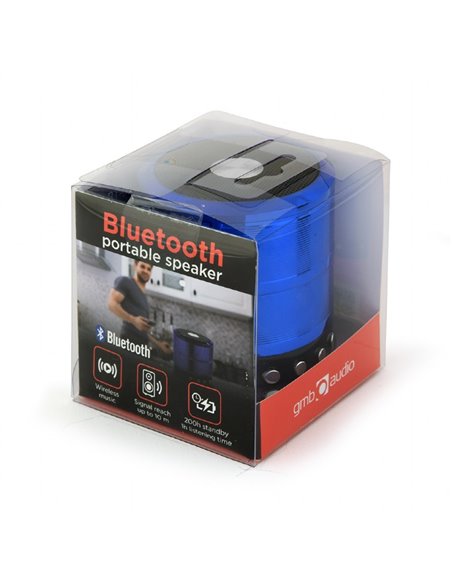 Колонка Портативная Gembird SPK-BT-08 Black / 3W / Bluetooth / microSD / 400 mAh
