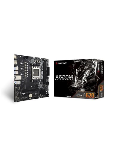 Placa de baza BIOSTAR A620MT / AM5 / A620 / DDR5 / mATX