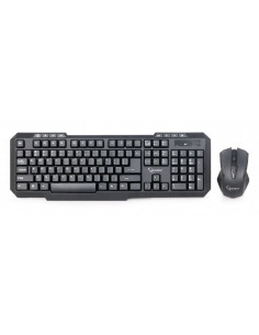 Gembird KBS-WM-02, Wireless desktop set, US layout, Black