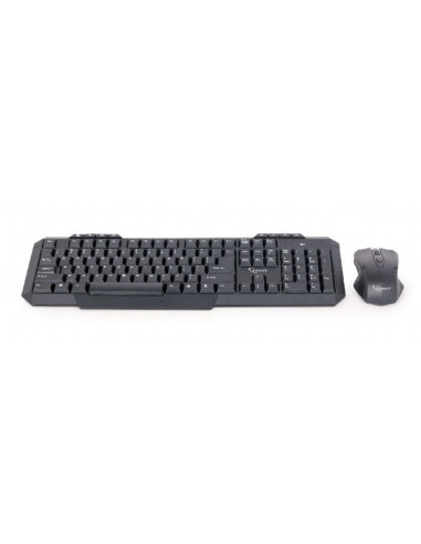 Gembird KBS-WM-02, Wireless desktop set, US layout, Black