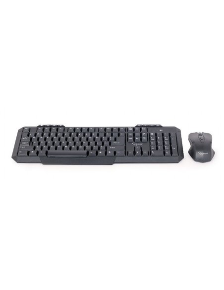 Gembird KBS-WM-02, Wireless desktop set, US layout, Black