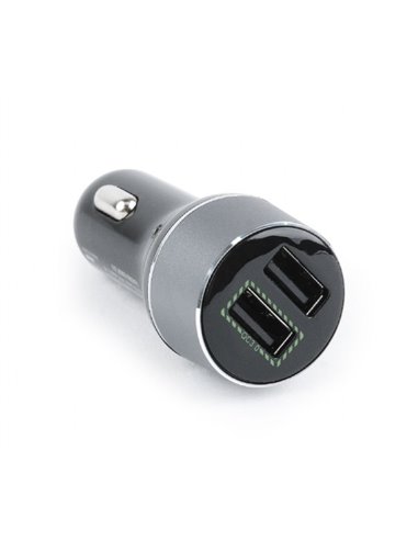 USB Car Charger - Gembird TA-U2QC3-CAR-01,2-port USB car fast charger, QC3.0, 36 W, black