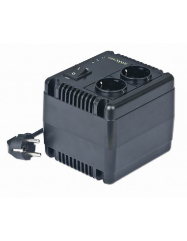 EnerGenie EG-AVR-1001, 1000VA (600W), Automatic AC voltage regulator and stabilizer, 2x Schuko outlets