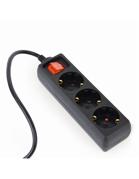 Surge Protector Pentru UPS Gembird EG-PSU3-01 / 3 Schuko sockets / 0.6 m / Black