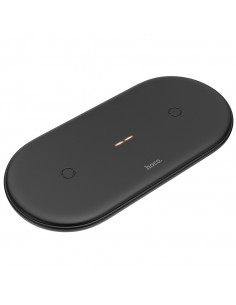 Беспроводное зарядное устройство HOCO “CW23 Dual power” / Wireless output 1/2: 5W / 7.5W / 10W / Ultra slim design / Black