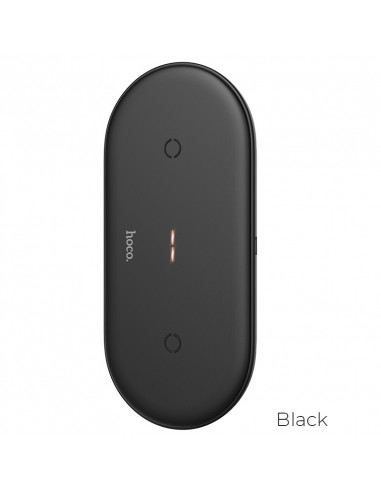 Incarcator fara fir HOCO “CW23 Dual power” / Wireless output 1/2: 5W / 7.5W / 10W / Ultra slim design / Black
