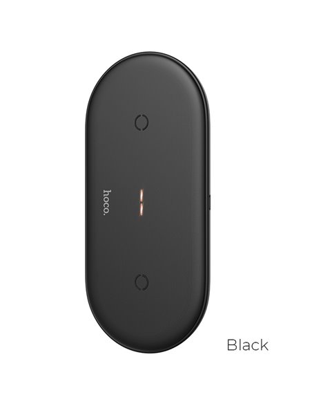 Incarcator fara fir HOCO “CW23 Dual power” / Wireless output 1/2: 5W / 7.5W / 10W / Ultra slim design / Black