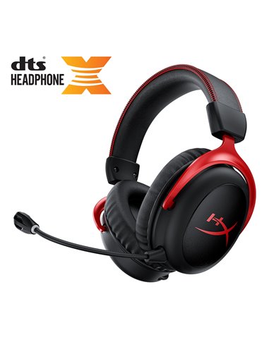 Беспроводные Игровые наушники HyperX Cloud II Wireless, Black/Red, [4P5K4AA]