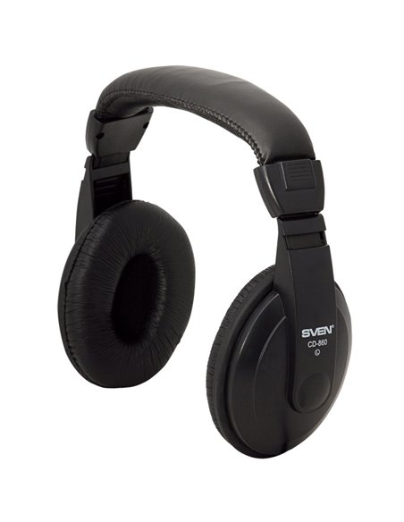 SVEN AP-860V, Stereo headphones with the volume control, 3.5 mm (3 pin) stereo mini-jack, 2.5 m, Black