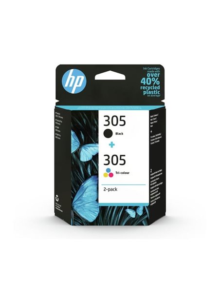 Multipack HP 305 (6ZD17AE) Black/Tri-colour Original Ink Cartridges for HP DeskJet 2710, HP DeskJet 2720 ,HP DeskJet 2721, HP...