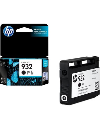 HP 932 (CN057AE) Black Original Cartridge, for HP Officejet 6100 ePrinter, HP OfficeJet 7612 e-All-in-One, HP Officejet 6700...