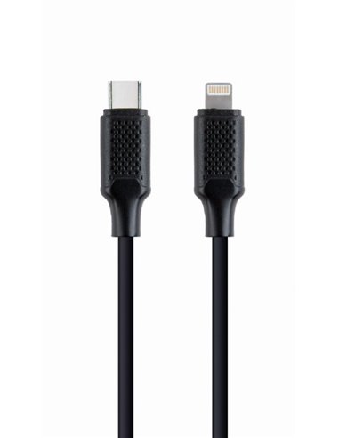 Cable Type-C to 8-pin (Lightning) - 1.5 m - Cablexpert CC-USB2-CM8PM-1.5M, Connectors: USB type-C (male), 8-pin (male) Black