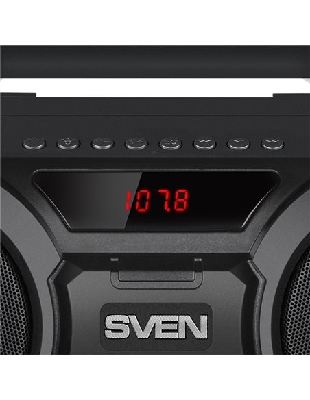 Boxa portabila SVEN PS-415 Black / 12W / Bluetooth / FM tuner / USB / microSD Boxa portabila SVEN PS-415 Black / 12W / Bluetooth / FM tuner / USB / microSD