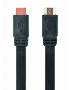 Cable HDMI CC-HDMI4F-6, 1.8 m, High speed HDMI flat cable with Ethernet, Supports 4K UHD resolutions at 60 Hz, 1.8 m, black ...