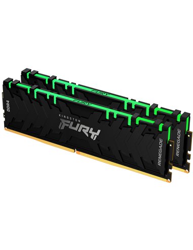 16GB (Kit of 2*8GB) DDR4-3200 Kingston FURY® Renegade DDR4 RGB, PC25600, CL16, 1.35V, Symmetric BLACK Large heat spreader, D...