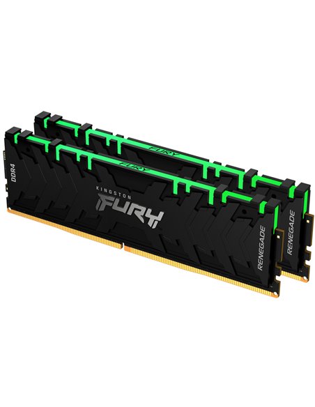 16GB (Kit of 2*8GB) DDR4-3200 Kingston FURY® Renegade DDR4 RGB, PC25600, CL16, 1.35V, Symmetric BLACK Large heat spreader, D...