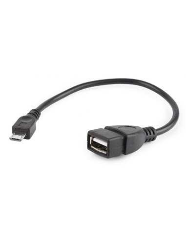 Adaptor Gembird A-OTG-AFBM-03, USB OTG AF to Micro BM / 0.15 m / Black