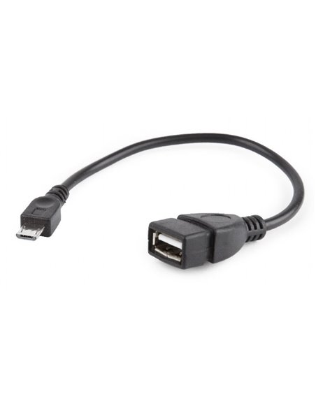 Адаптер Gembird A-OTG-AFBM-03, USB OTG AF to Micro BM / 0.15 m / Black