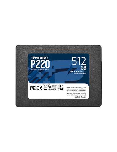 2,5” SSD Patriot P220 512GB