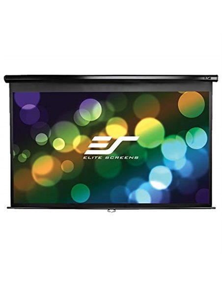 Elite Screens 84” (16:9) 186 x 105cm, Manual Projection Screen, Pull Down, Black