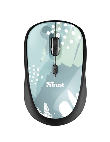 Trust Yvi Wireless Mouse - Blue, 8m 2.4GHz, Micro receiver, 800-1600 dpi, 4 button, Rubber sides for comfort and grip,USB