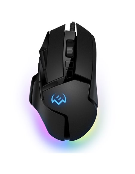 SVEN RX-G975 Gaming, Optical Mouse, 200-10000 dpi, 9+1 buttons (scroll wheel), DPI switching modes, Two navigation buttons (...