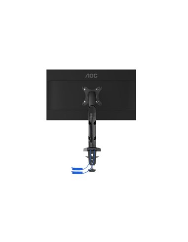 Arm for 1 monitors 13"-31.5" - AOC AS110DX with integrated USB Hub, Black, USB Hub: USB-C + USB3.0, Desk Clamp/Grommet, Alum...