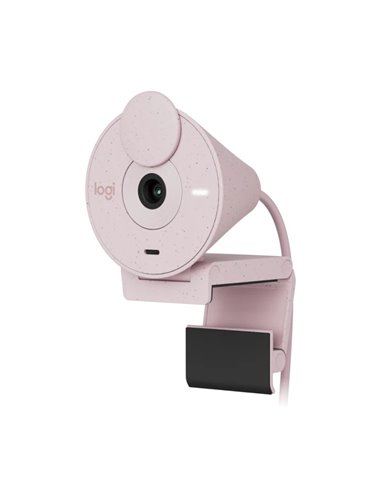 Camera Web Logitech Brio 300 / 1080p / auto light correction / noise-reducing mic / USB-C / Rose