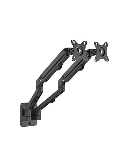 Monitor wall mount arm for 2 monitors up to 17-27” Gembird MA-WA2-01, Adjustable wall 2 display mounting arm (rotate, tilt, ...