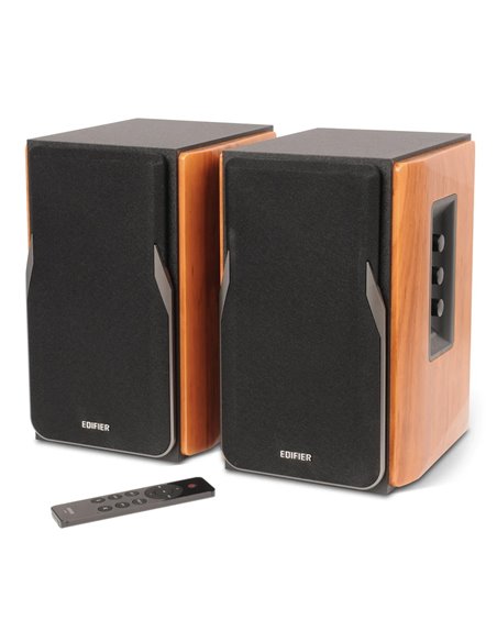 Boxe Edifier R1380DB Brown / 42W RMS / 2x RCA / optical / coaxial / AUX / remote control / wooden / (4”+1”)