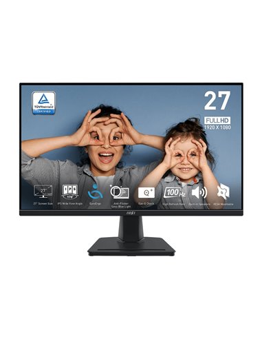 27.0” Monitor MSI PRO MP275/ 1ms/ 100Hz/ Black