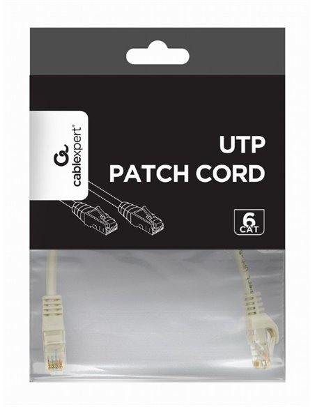 UTP Cat6 Patch cord, 0.25 m, Grey