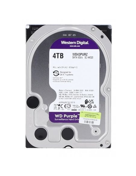 3.5” HDD Western Digital Caviar Purple WD43PURZ / 4TB / IntelliPower / 256MB