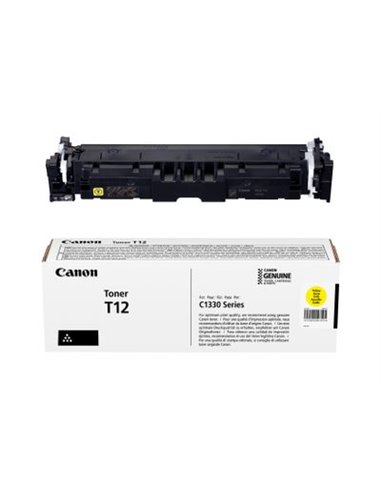 Toner Canon T12 Yellow EMEA, (5300 pages 5%) for Canon i-SENSYS X C1333.