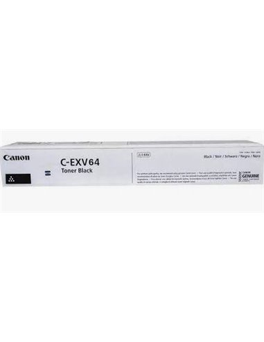 Toner Canon C-EXV 64 Black (38000 pages 5%) for Canon imageRUNNER Advance DX C3922i/26i/30i/35i.