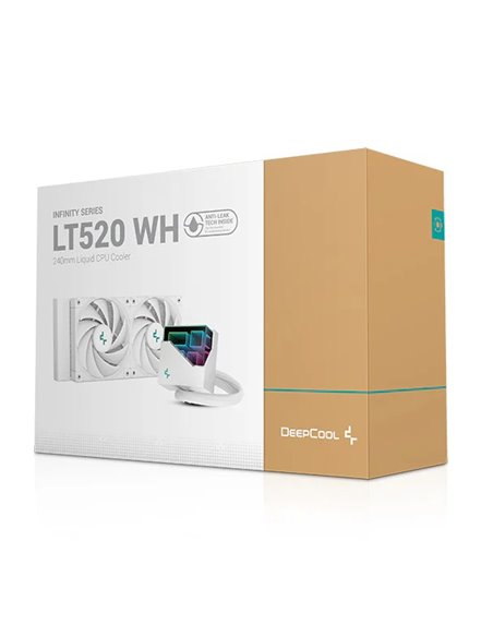Sisteme de racire lichid DEEPCOOL LT520 WH / Universal / 240W / fans: 500~2250pm, pump: 2400rpm / 17.6~32.9 dBA / 85.85CFM / ...