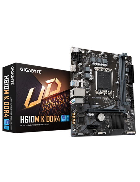 Материнская плата Gigabyte H610M K DDR4, LGA1700, Intel H610, Micro-ATX