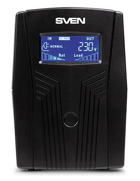 Sursă de alimentare neîntreruptibilă SVEN Pro 50 LCD, Linear-interactiv, 650VA, Turn