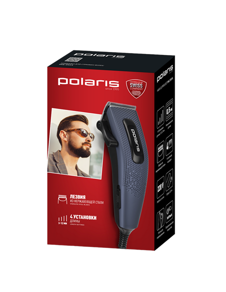 Машинка для стрижки Polaris PHC 0954, Синий | Чёрный