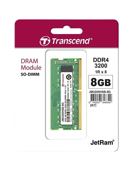 Memorie RAM Transcend JM3200HSB-8G, DDR4 SDRAM, 3200 MHz, 8GB