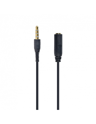 Аудио адаптер Cablexpert CCA-419, 3.5mm 4-pin (M) - 3.5mm 4-pin (F), 0,18м, Чёрный