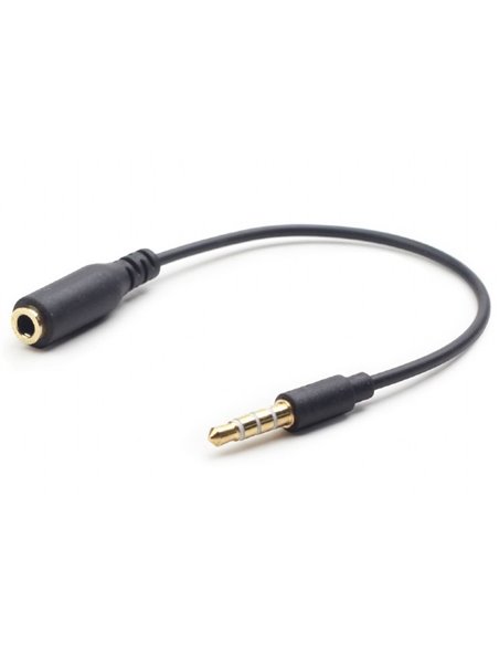 Audio Adaptor Cablexpert CCA-419, 3.5mm 4-pin (M) - 3.5mm 4-pin (F), 0,18m, Negru