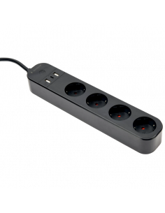 Сетевой фильтр Gembird TSL-PS-S4U-01, 4 Розеток, 1.5м, Чёрный 2
