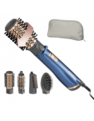 Uscător de păr-perie BaByliss AS966ROE, 1000W, Albastru